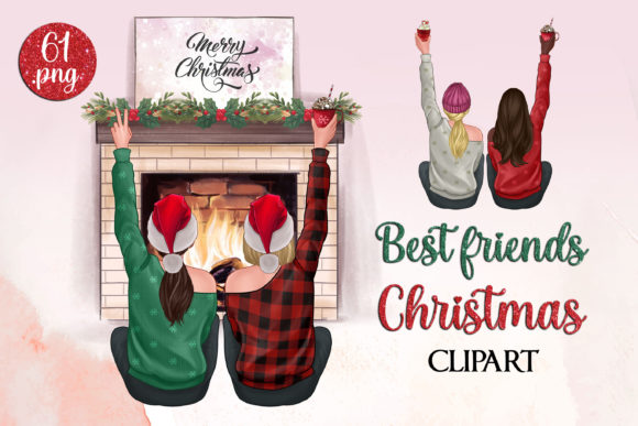 Best Friends Christmas Personalization Illustrations