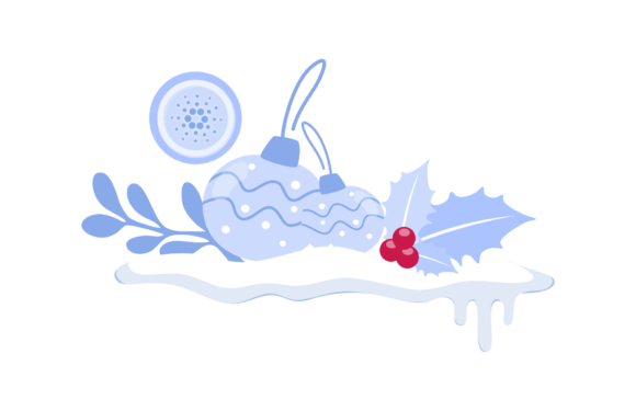 Christmas Ball Cardano Coin Illustration for Website and Editorial Use