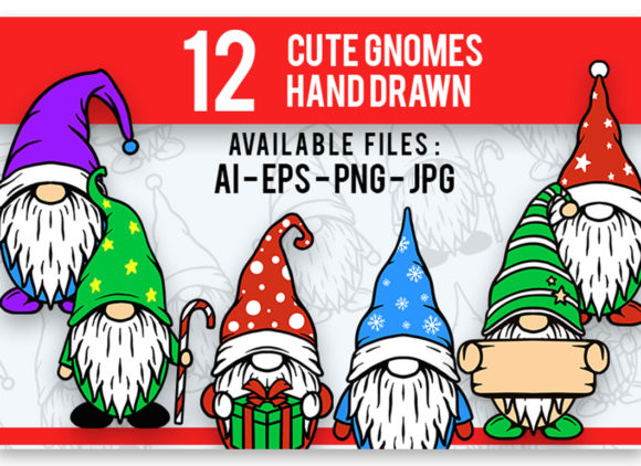 Christmas Gnomes Cute Collection Illustrations