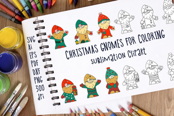 Christmas Gnomes for Coloring Illustrations Review