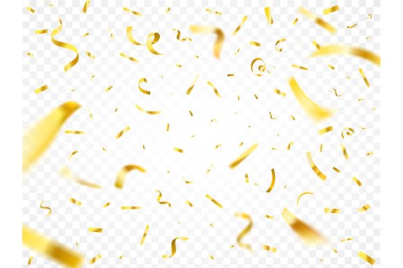 Christmas Golden Confetti Illustrations for Festive Web Design