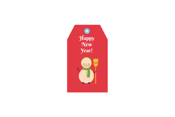 Christmas Label Tag Snowman Winter Svg Illustrations