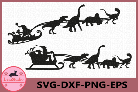 Christmas, Santa, Dinosaur Illustration for Local Branding