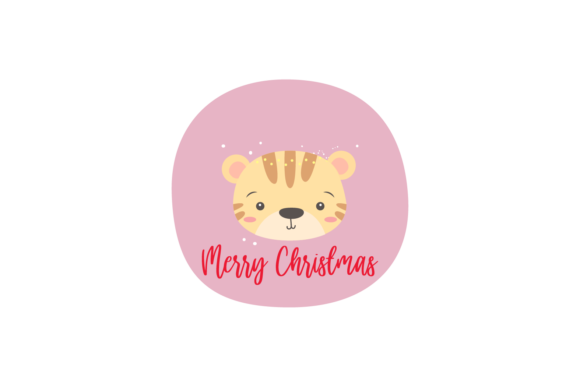 Christmas Stickers Lion Animal Illustrations