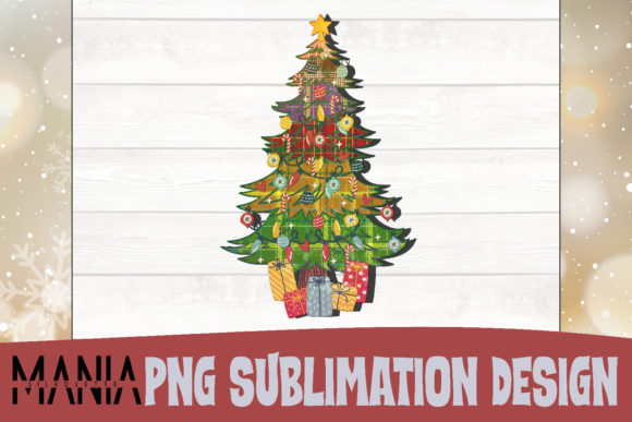 Christmas Tree Sublimation Design for Sellable Illustrations