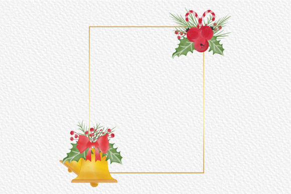Christmas Watercolor Frame 13 for Illustrations and Branding
