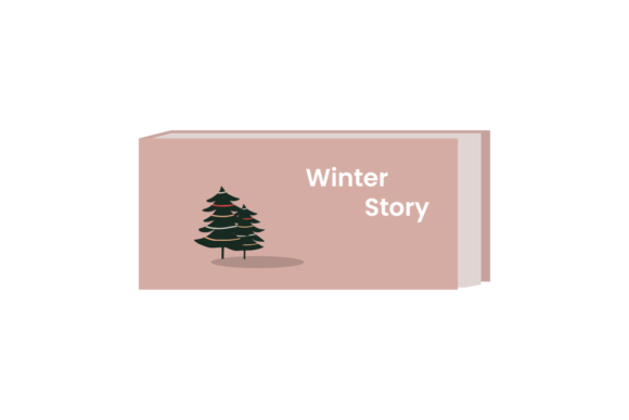Christmas Winter Story Book Illustration for Crafting and Handmade Products