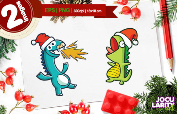 Funny Christmas Dragon Cartoon Vector Review