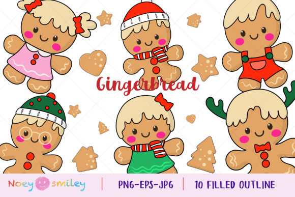 Gingerbread Filled Clipart, Christmas: The Ultimate Illustrations for Seasonal Publishing