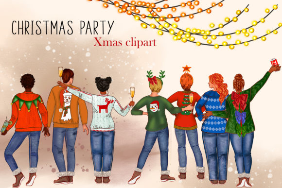Merry Christmas Clipart Best Friends Illustrations