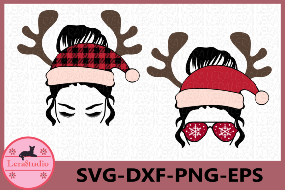 Messy Bun Deer Illustration for Cricut & Handmade Projects