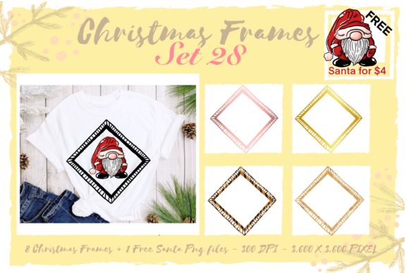Sublimation Christmas Frames Set 28: A Review for Digital Sellers