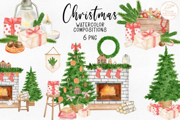 Watercolor Christmas Tree PNG for Creative Projects